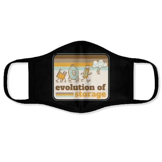 Computer storage evolution Face Masks