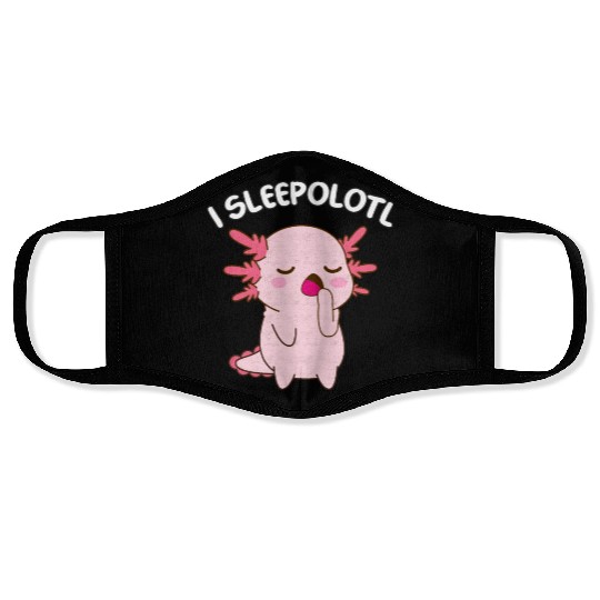 I Sleepolotl Axolotl Kawaii Animal For Sleep Lover Face Masks