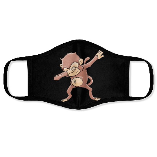 Monkey Dabbing Primate Zookeeper Face Masks