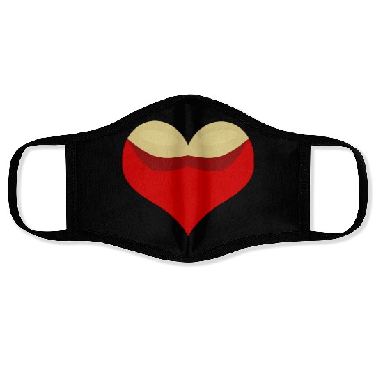 Boobies love heart Face Masks