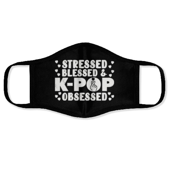 K Pop Fan Korean Pop Music Fashion Music Album Face Masks