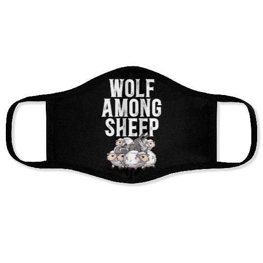 Wolf Among Sheep Wolves Animal Werewolf Wolf Lover Face Masks