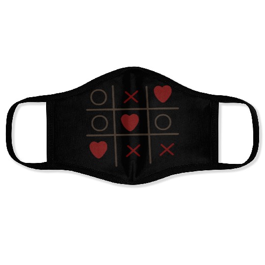Cool Valentine s Day Criss Cross Heart Face Masks