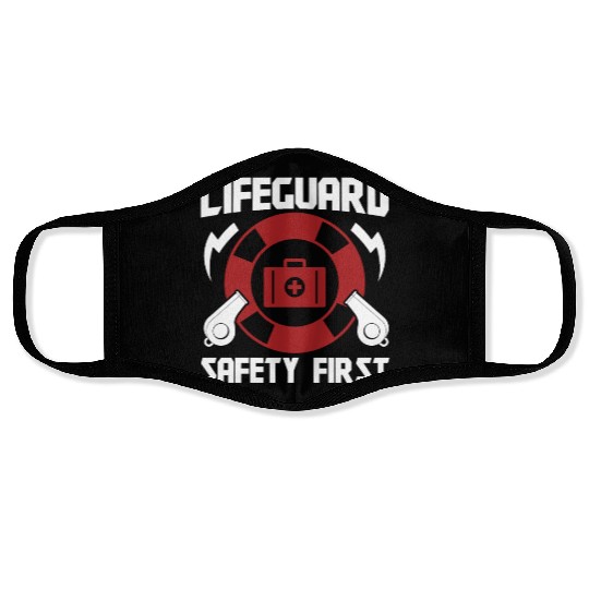 Lifeguard safety first pool guard sea rescuer Face Masks