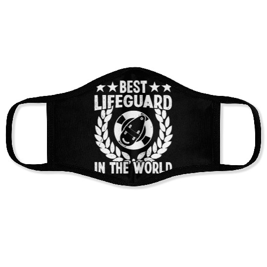 Best lifeguard in world swimming pool guard Face Masks