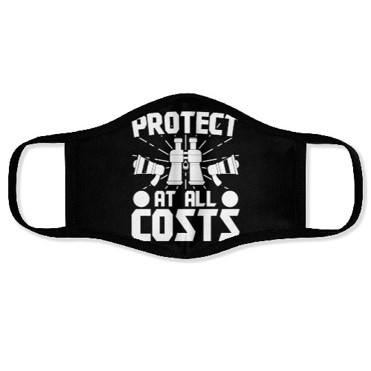 Lifeguard protect at all costs swimming pool guard Face Masks