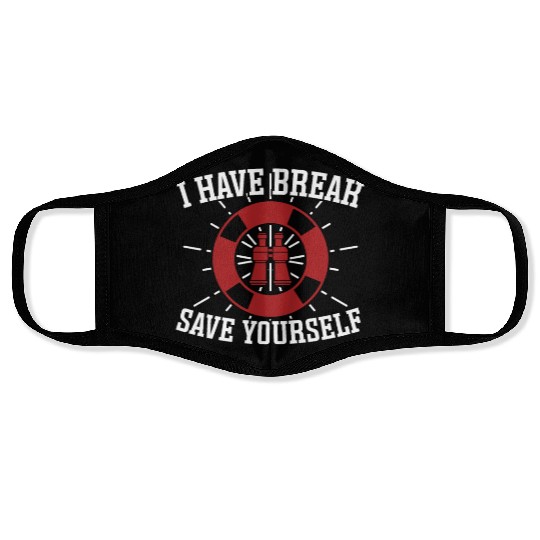 Lifeguard save yourself swimming pool guard Face Masks