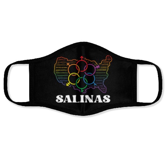 Salinas Pride Month Pride Flag LGBT Community LGBT Face Masks