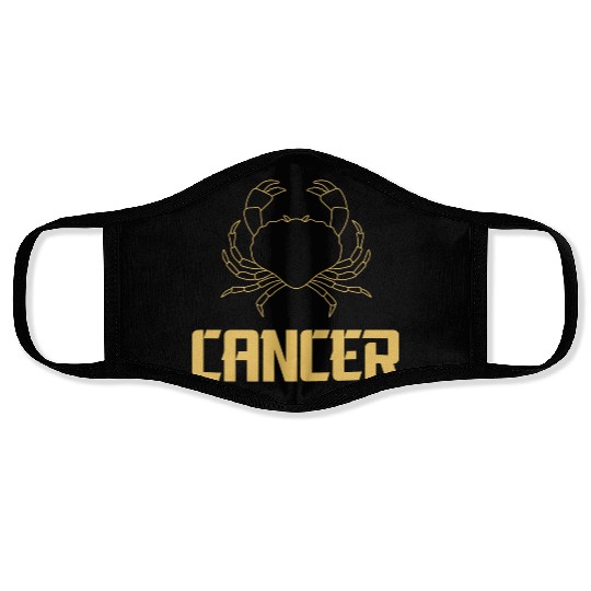 Cancer Zodiac Sign, astrology design, the crab Face Masks
