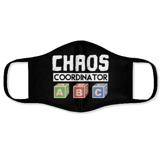 Chaos Coordinator Teacher Face Masks