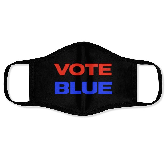 Vote Blue Democratic Party Liberal Voting Face Masks