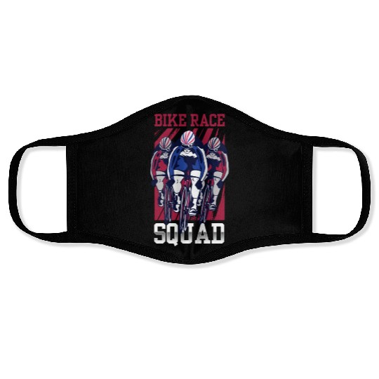 Bike Race Squad Racing Racer Cycling Bicycle Face Masks