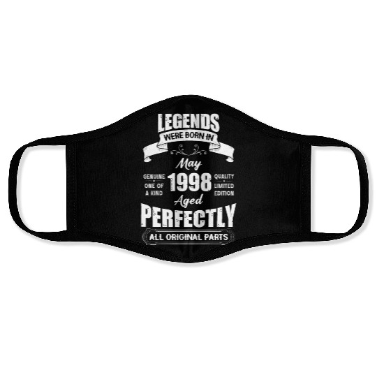 Legends Were Born In May 1998 Birthday Face Masks