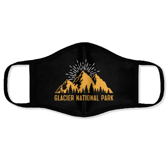 Glacier National Park Mountaineers Mountain lover Face Masks