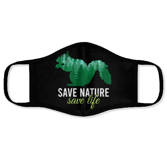 Save Nature Save Life Design environment Face Masks