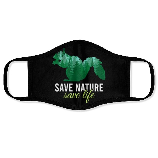 Save Nature Save Life Design environment Face Masks