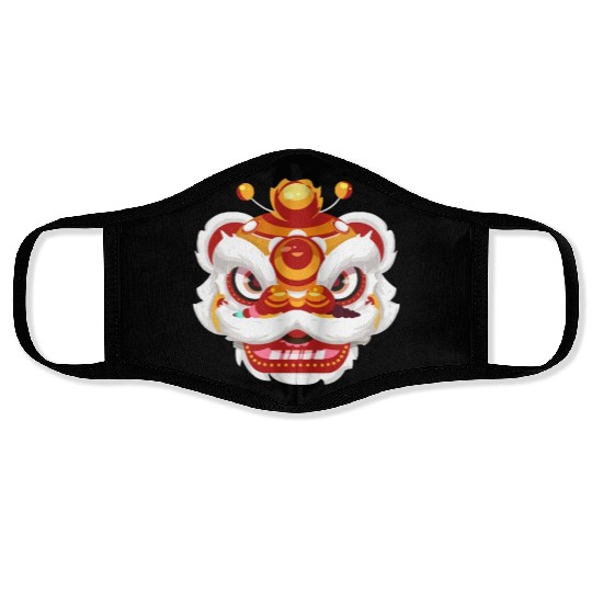 Chinese Celebration Festival New Year Lion Dance C Face Masks