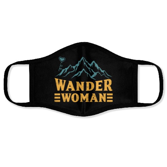 Wanderwoman Mountaineer Wanderlust Hiker Face Masks