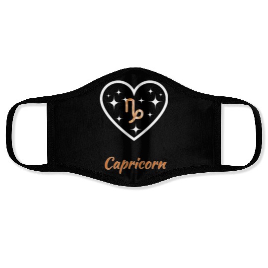 Capricorn zodiac sign, astrology, sun, birthday Face Masks