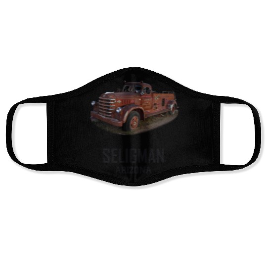 Old car city of Seligman in Arizonna, US Route 66 Face Masks