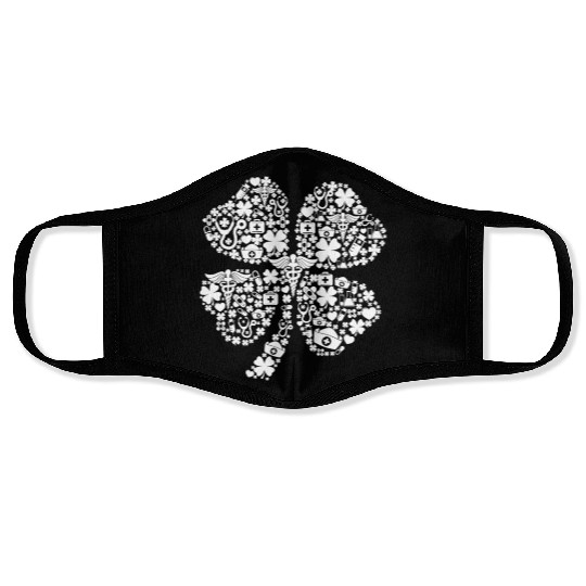 Irish Nurse Shamrock Stethoscope happy St Patricks Face Masks
