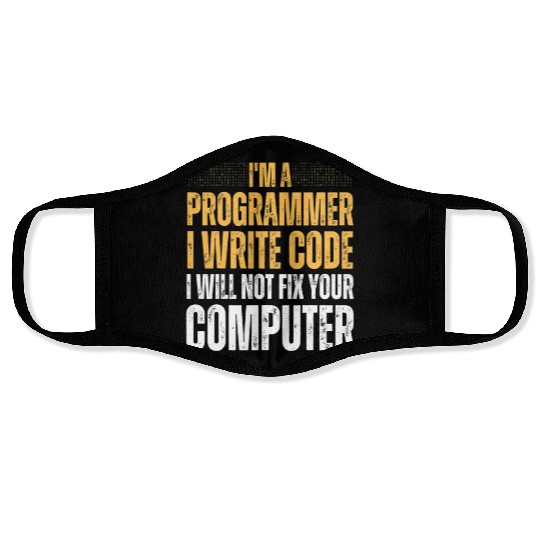 Computer Science Programmer Saying For Men Women Face Masks
