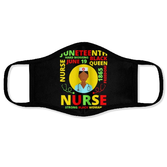 Juneteenth Black Nurse Costume Melanin Black Face Masks