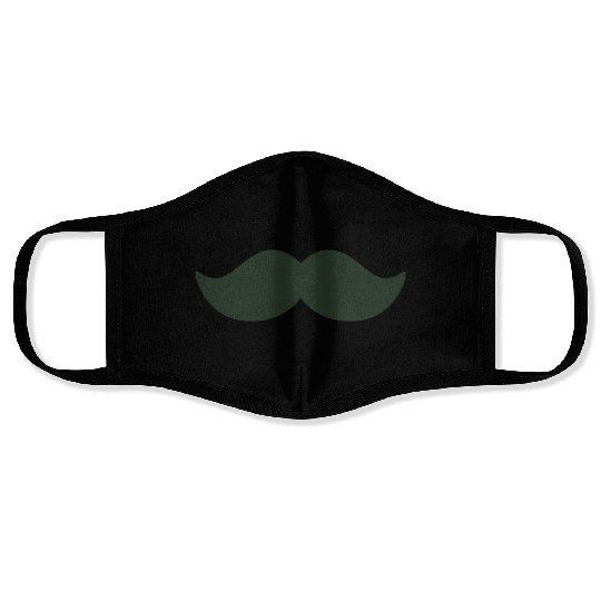 dark green mustache black man november bike Face Masks