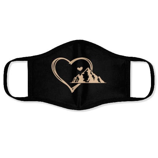 Mountain love Wanderlust Mountains Hiker Summit Face Masks