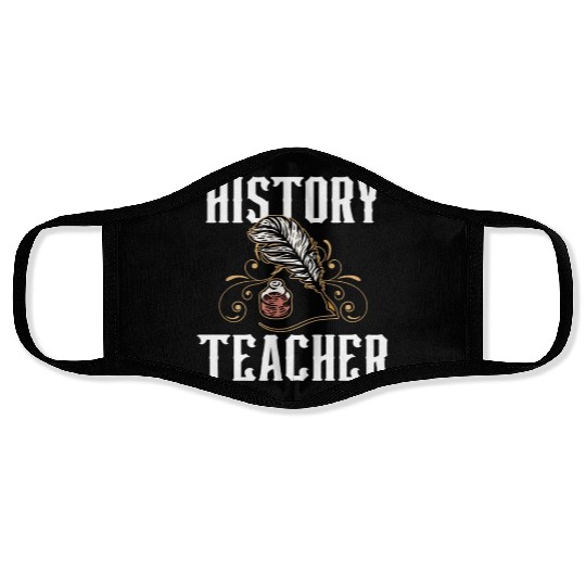 History Teacher Historic Job Historian Face Masks