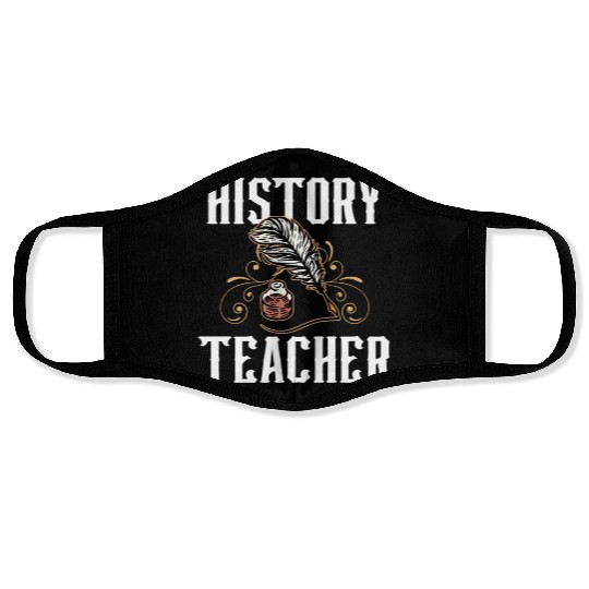 History Teacher Historic Job Historian Face Masks