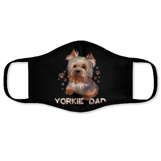 Yorkie Dad Face Masks