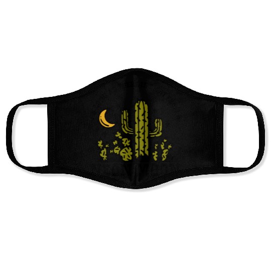 AS LONG AS THERE IS LIGHT FROM A NEON MOON Face Masks