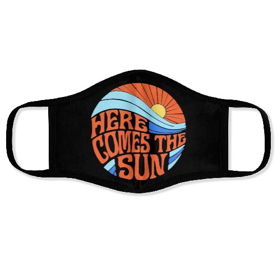 Here comes the sun Face Masks