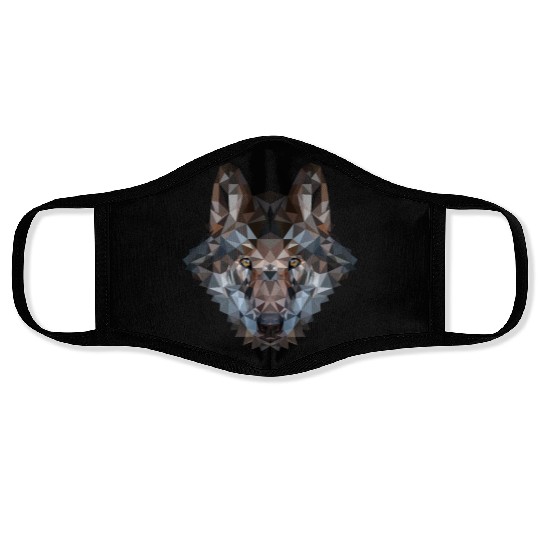 Wolves | Polygon Wolf Head | Low Poly Werewolf Face Masks