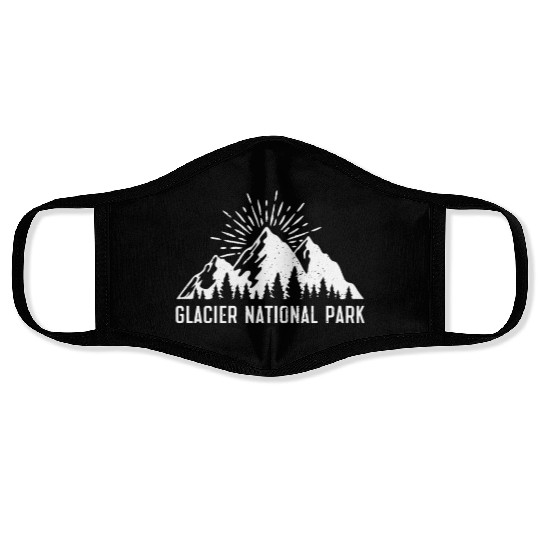 Glacier National Park Mountaineers Mountain lover Face Masks