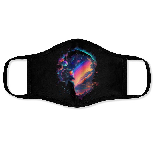 Psychedelic Astronaut Face Masks