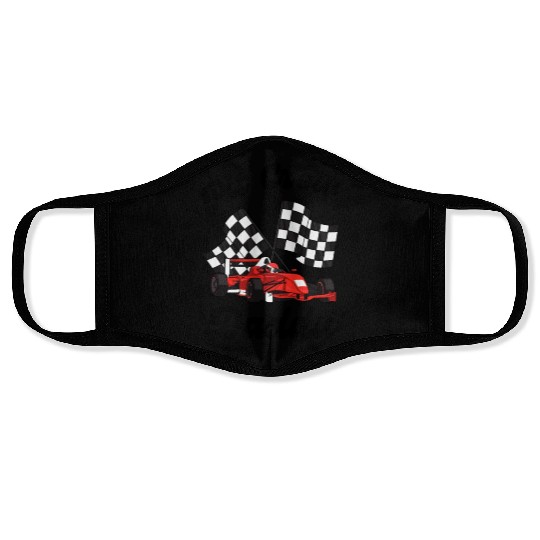 Race Car Matching Family Pit Crew Birthday Party Face Masks