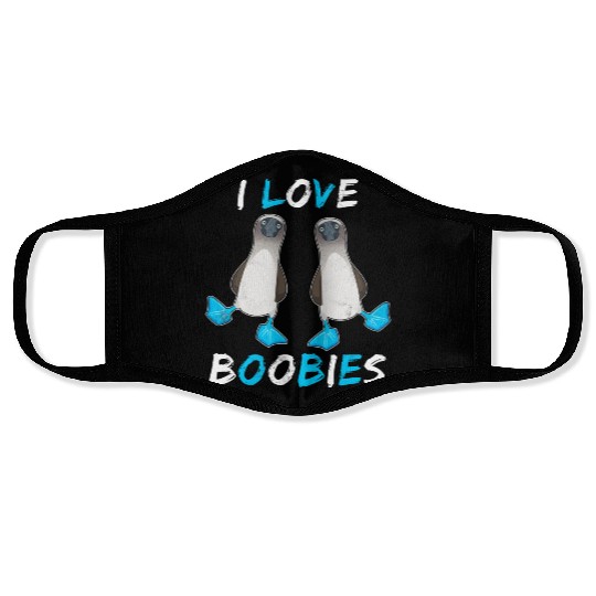 I Love Boobies Funny Booby Bird Face Masks