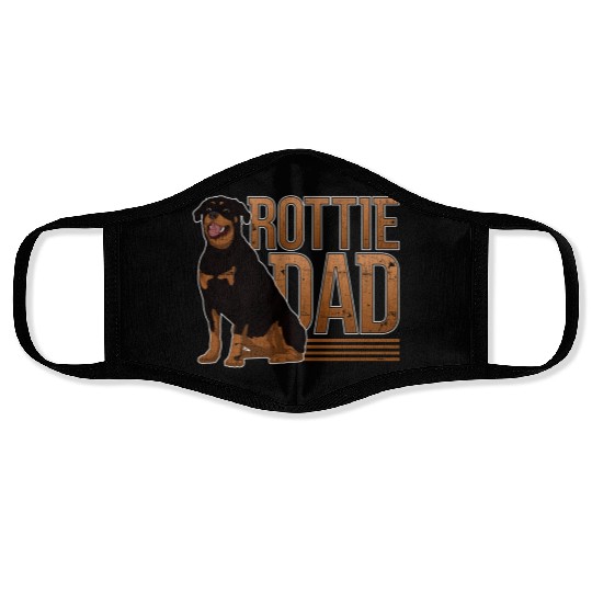 Fathers Day Pet Animal Lover Rottie Dad Dog Owner Face Masks