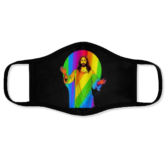 Rainbow Jesus: Embrace Love, Faith, and LGBTQ Face Masks