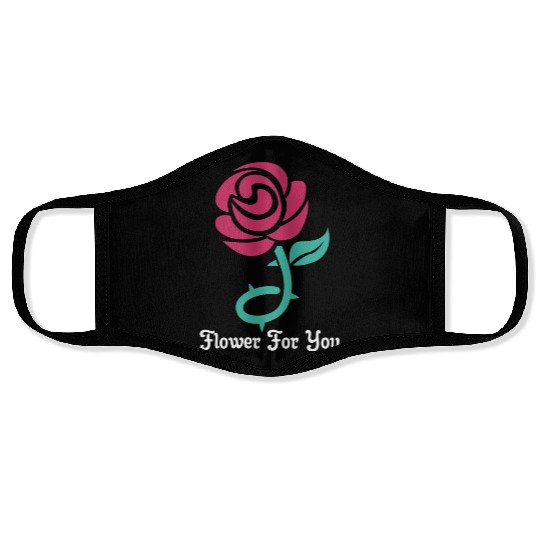 Flower for You 1 Face Masks