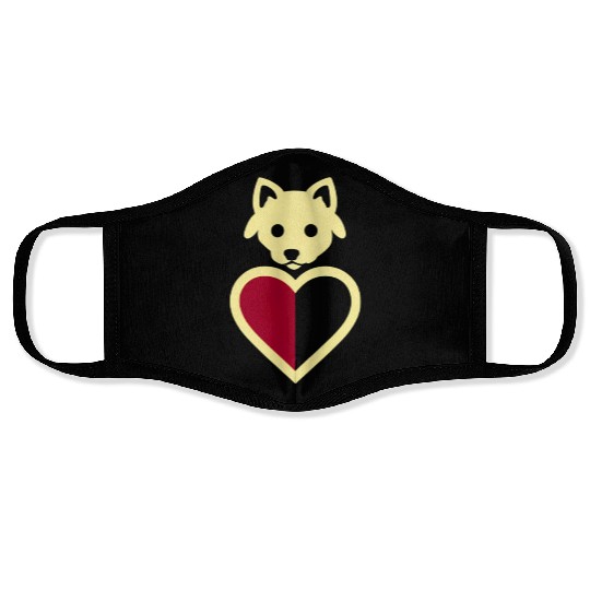 Love dog Face Masks