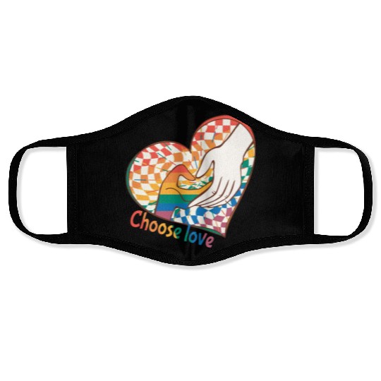 Choose Love Heart Face Masks