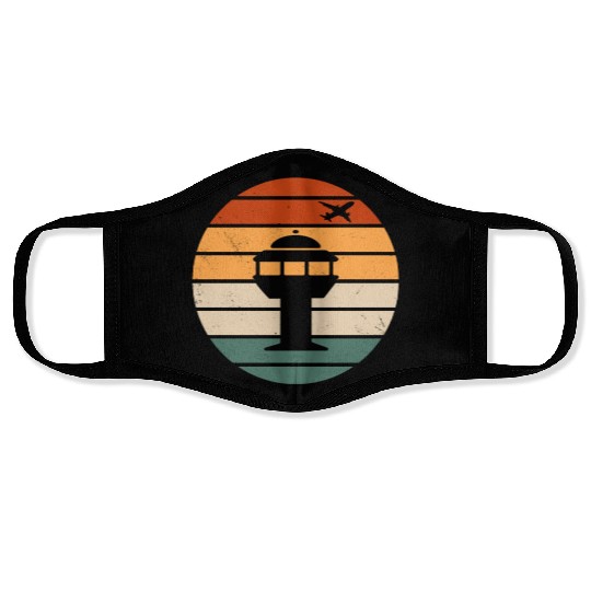 Retro Air Traffic Control Tower Face Masks