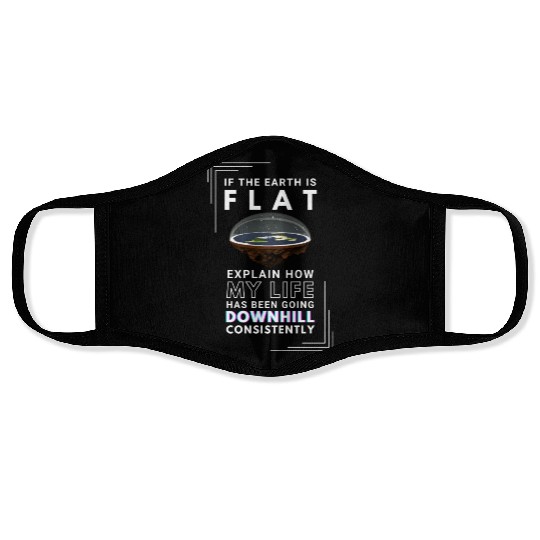 FLAT EARTH Face Masks