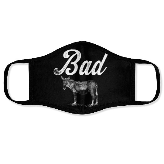 Funny Bad Ass Donkey Badass Face Masks