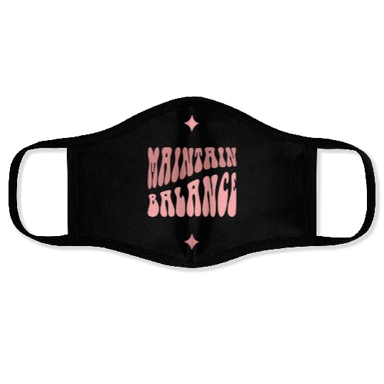 Light Pink Dark Pink Typecentric Psychedelic Face Masks