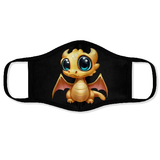 CUTE DRAGON MEDIEVAL PETS LIZARD GECKO ANIMALS Face Masks