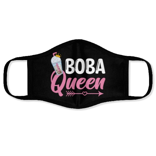 Boba Queen Bubble Tea Lover Boba Tea Drinker Face Masks